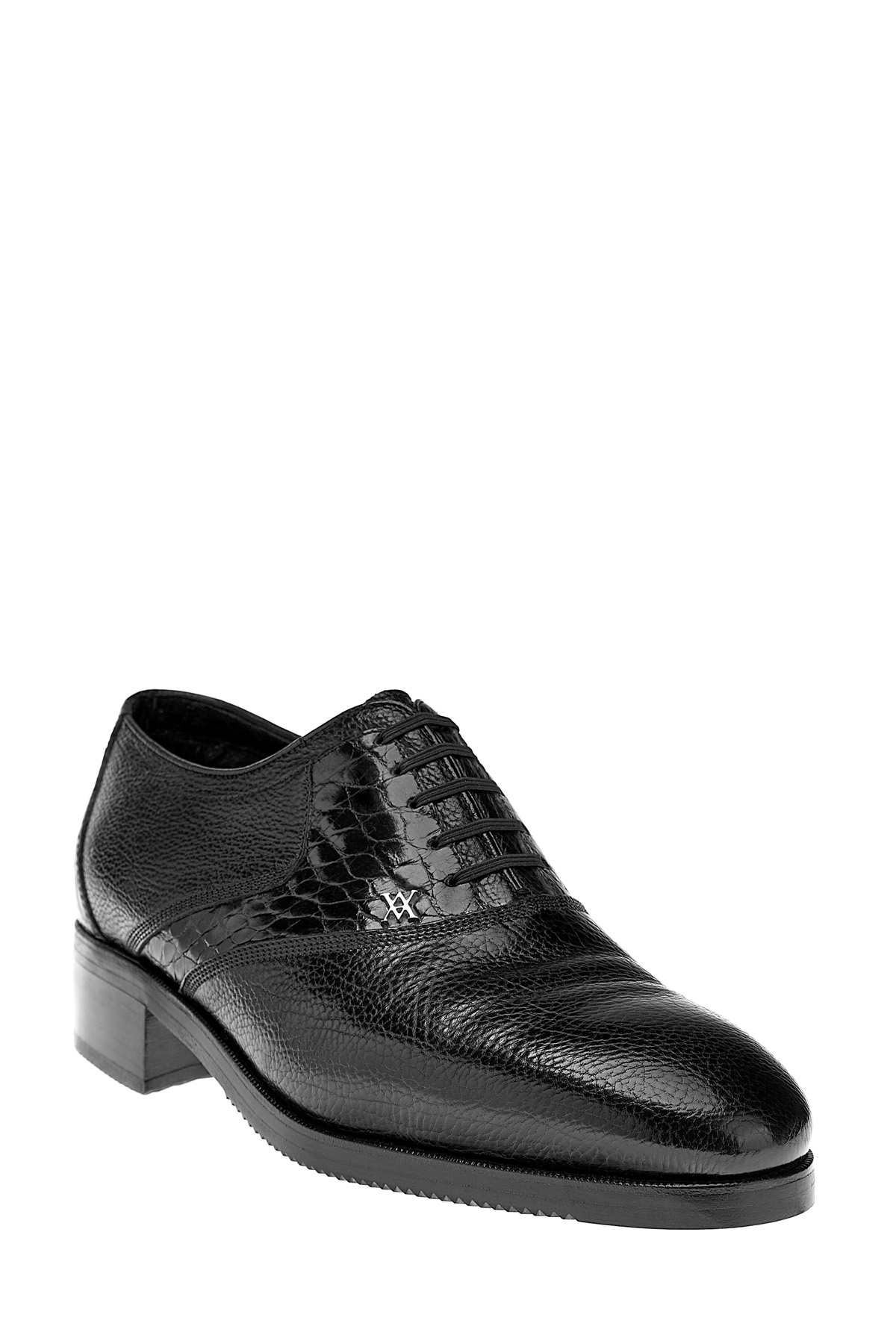 Туфли-оксфорды из фактурной зернистой кожи с подкладкой из меха ARTIOLI, цвет черный, размер 39;40 - фото 3